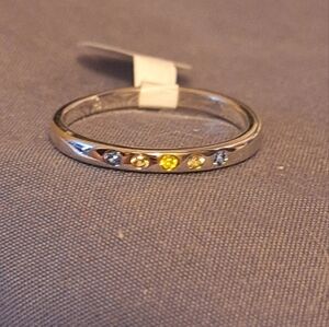 Yellow Stone Cocktail Ring Size 9